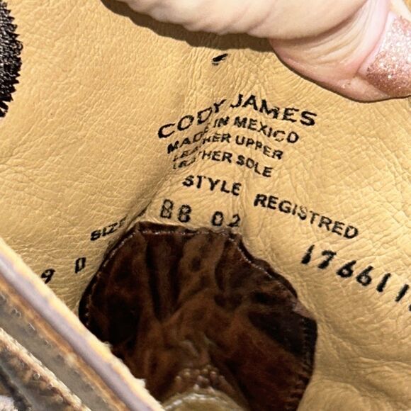 Cody James BB02 Saddle Vamp Western Broad Square Toe Boots Men’s Size 9 D $199 main image 7